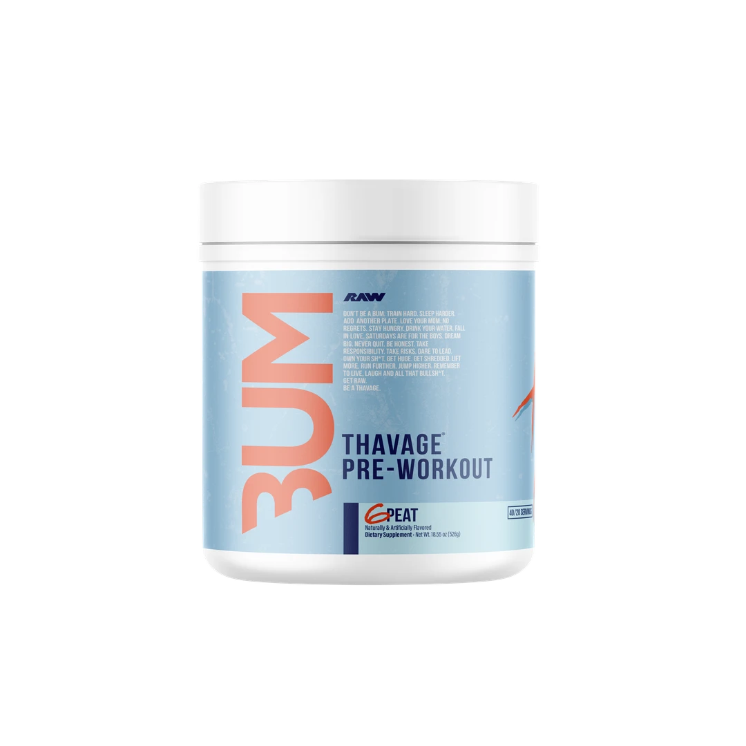 RAW Nutrition CBUM Thavage Pre-Workout - 40 Servings - 6 Peat